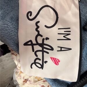 White and Black 'I'm a Swiftie' Pouch